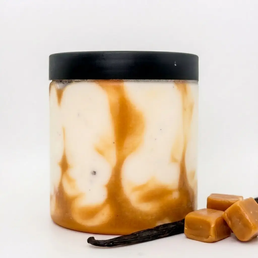 Verrine Vanille/Sauce Caramel Beurre Salé